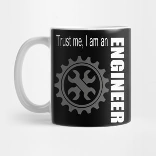 Engineer text, best engineering design with gear image Mug